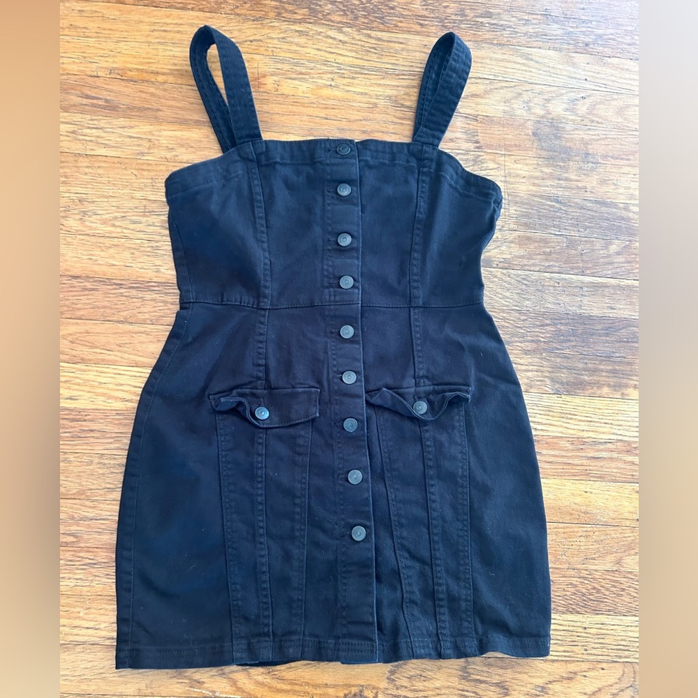 Denim Overall Button down Dress